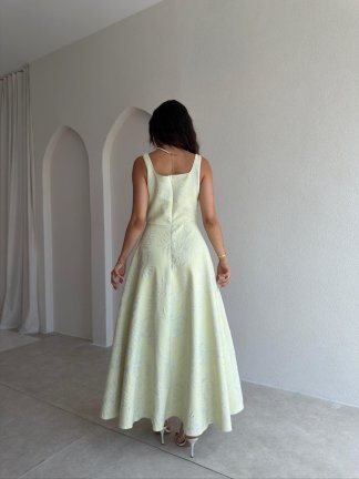 CORDOVA Maxi Elbise - 0714 - Sarı - 3