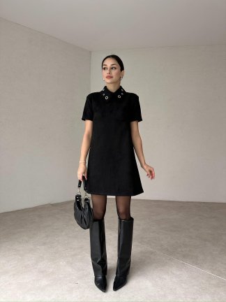 CORDOVA Mini Elbise 0714 - Siyah - 2