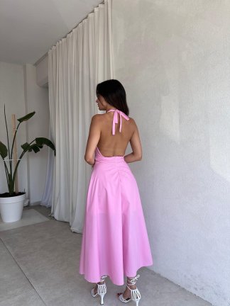 CORREX Maxi Elbise 5457 - Pembe - 3