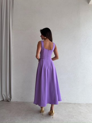 CREW Midi Elbise 3494 - Lila - 3