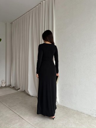 CROSS Maxi Elbise 7301 - Siyah - 3