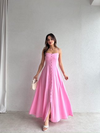 CURİE Maxi Elbise 2049 - Pembe - 2