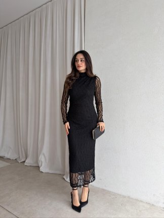 CURLY Maxi Elbise 8325 - Siyah - 2