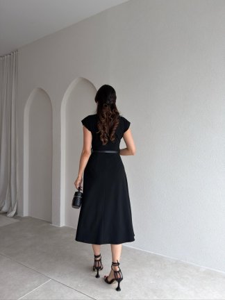 DACRON Midi Elbise 2589 - Siyah - 3