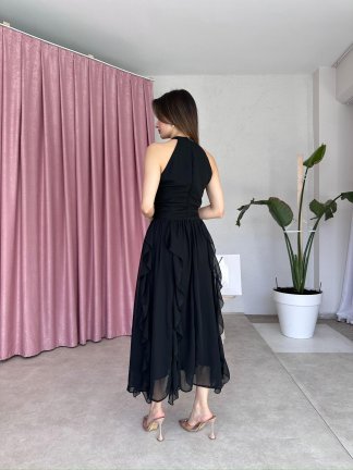 DALİA Maxi Elbise 8561 - Siyah - 3