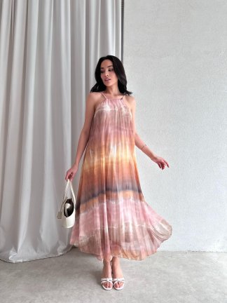 DALTON Maxi Elbise 8651 - Vizon - 2