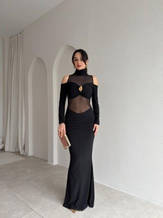 DAMY Elbise 3818 - Siyah 