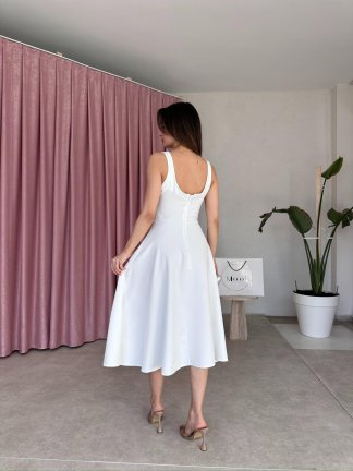 DANDELİON Midi Elbise 5320 - Beyaz - 3