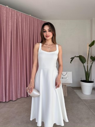 DANDELİON Midi Elbise 5320 - Beyaz - 2