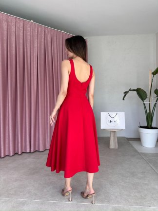 DANDELİON Midi Elbise 5320 - Kırmızı - 3