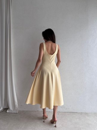 DANDELİON Midi Elbise 5320 - Sarı - 3