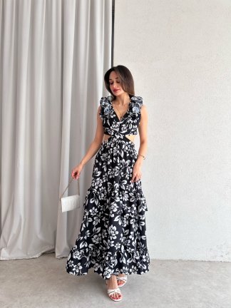 DARBY Maxi Elbise 5059 - Siyah - 2