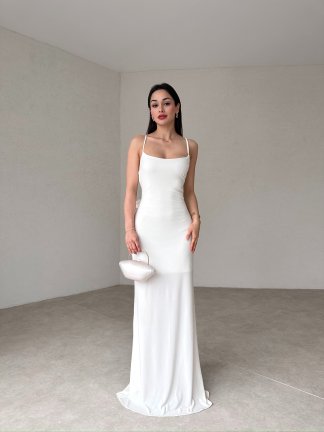 DARLENE Maxi Elbise 5416 - Beyaz - 2
