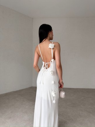 DARLENE Maxi Elbise 5416 - Beyaz - 1