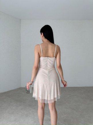 DAWN Mini Elbise 2070 - Krem - 3
