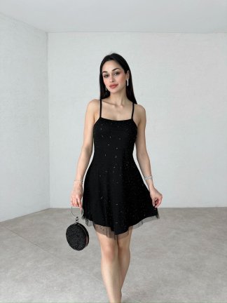 DAWN Mini Elbise 2070 - Siyah 