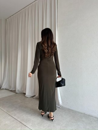 DEAD Midi Elbise 8564 - Haki - 3