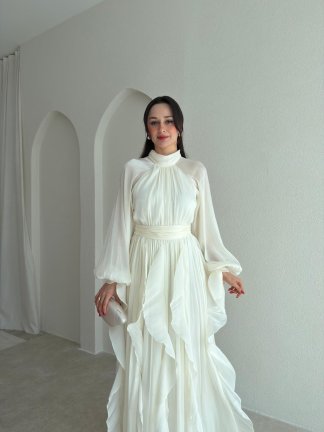 DELENA Elbise 8566 - Beyaz - 2