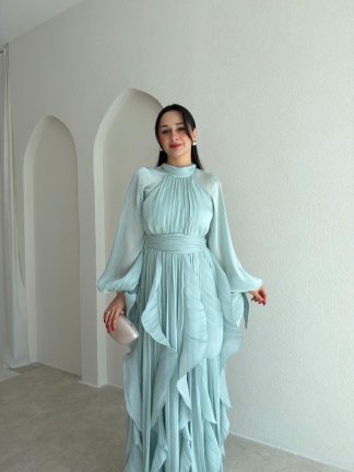 DELENA Elbise 8566 - Mint - 2