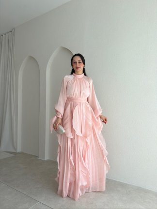 DELENA Elbise 8566 - Pudra 