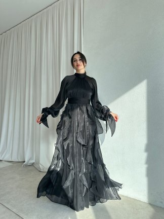 DELENA Elbise 8566 - Siyah 