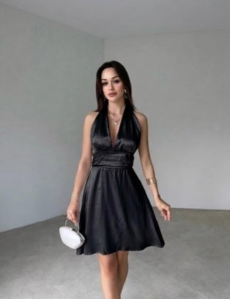 DELLA Mini Elbise 7554 - Siyah - 1