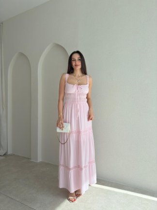 DEREK Maxi Elbise 3423 - Pudra - 1