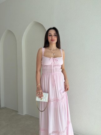 DEREK Maxi Elbise 3423 - Pudra - 2