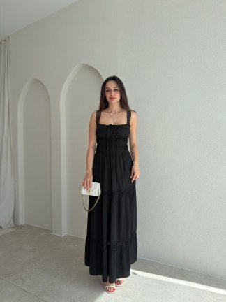 DEREK Maxi Elbise 3423 - Siyah 