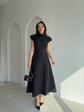 DESİRE Midi Elbise 9062 - Siyah 