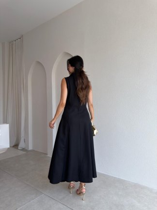DEVİT Maxi Elbise 7715 - Siyah - 3