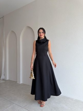 DEVİT Maxi Elbise 7715 - Siyah - 1