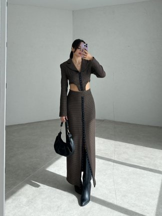 DEWİN Takım 4373 - Kahverengi - 2