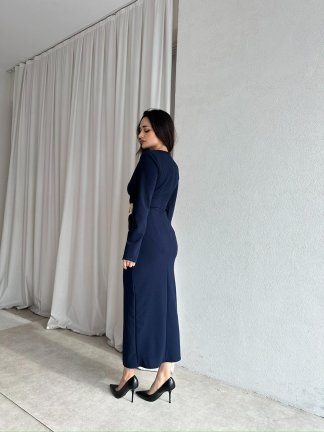  DİANA Midi Elbise 8787 - Lacivert - 3