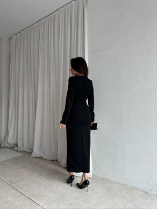 DİANA Midi Elbise 8787 - Siyah - 3