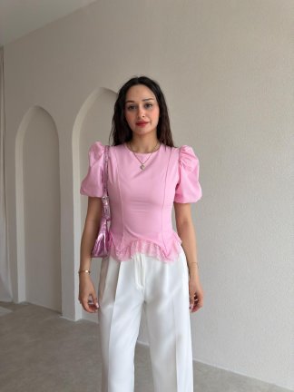 DİAZ Bluz 5502 - Pembe 
