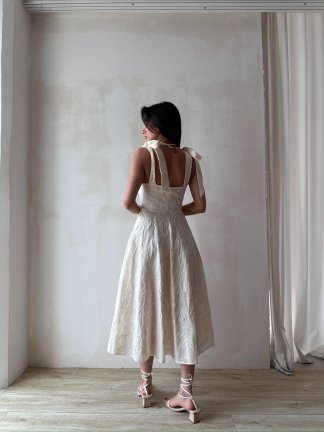 DİCKSON Midi Elbise 3373 - Krem - 3
