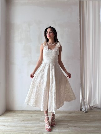 DİCKSON Midi Elbise 3373 - Krem - 2