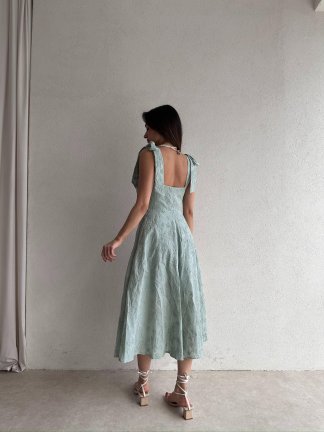 DİCKSON Midi Elbise 3373 - Yeşil - 3