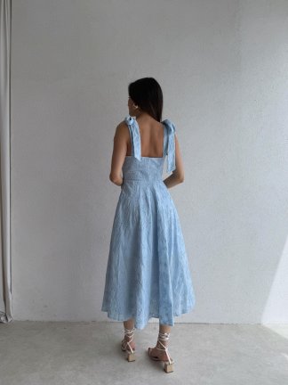 DİCKSON Midi Elbise 3373 - Mavi - 3