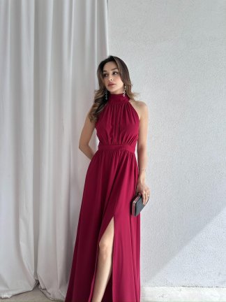 DİDEROT Maxi Elbise 9045 - Bordo - 2
