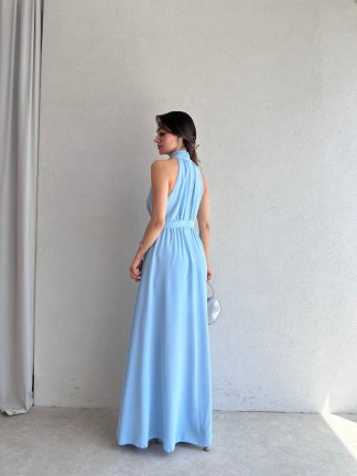 DİDEROT Maxi Elbise 9045 - Mavi - 3