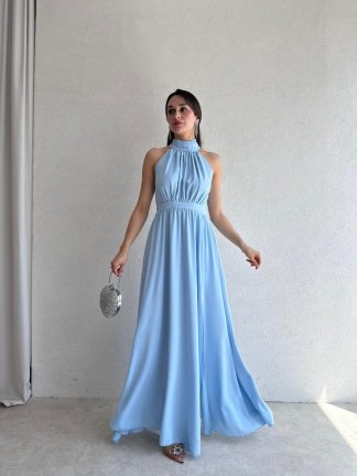 DİDEROT Maxi Elbise 9045 - Mavi - 2