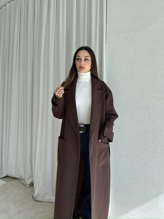 DİMİTRİ Kaşe Kaban 0203 - Acı Kahve - 2