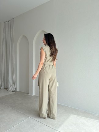 DİVİNE Keten Takım 9037 - Vizon - 3