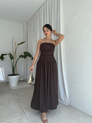 DOBBY Elbise 7995 - Acı Kahve - 1