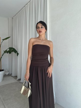 DOBBY Elbise 7995 - Acı Kahve - 2