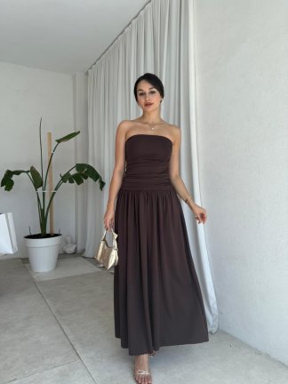 DOBBY Elbise 7995 - Acı Kahve - 3