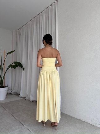 DOBBY Elbise 7995- Sarı - 3