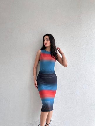 PİQUE Elbise 8312 - Turuncu 